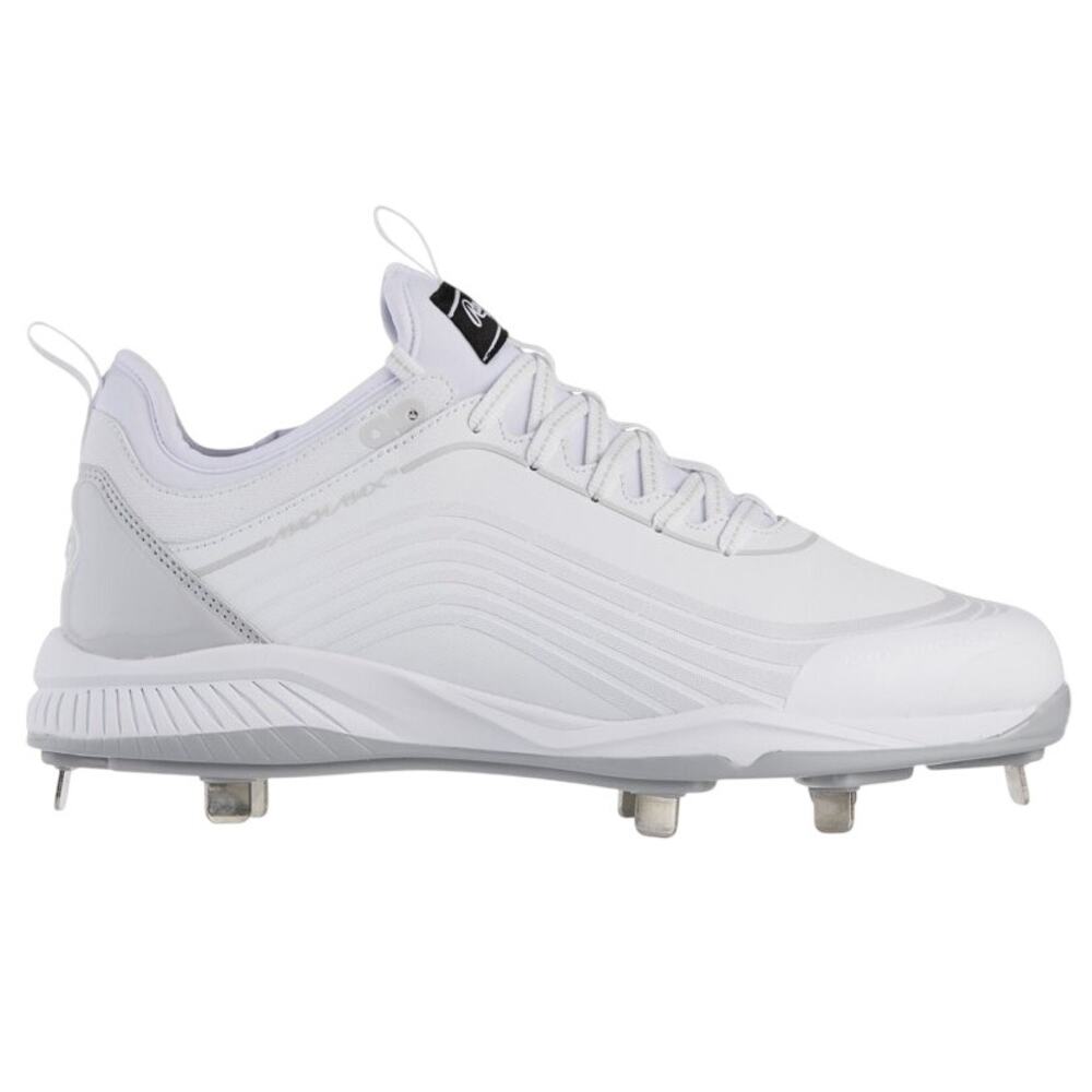 Rawlings Mens Bullpen Low Baseball Cleats Size 8 D White Athletic NWOB